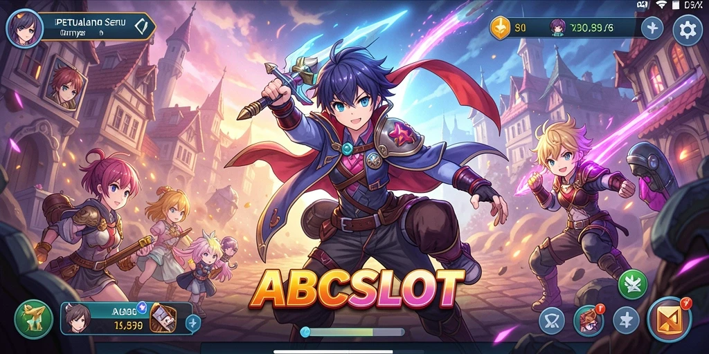 Tampilan gameplay menarik dari <strong>ABCSLOT</strong> dengan karakter anime yang memukau.