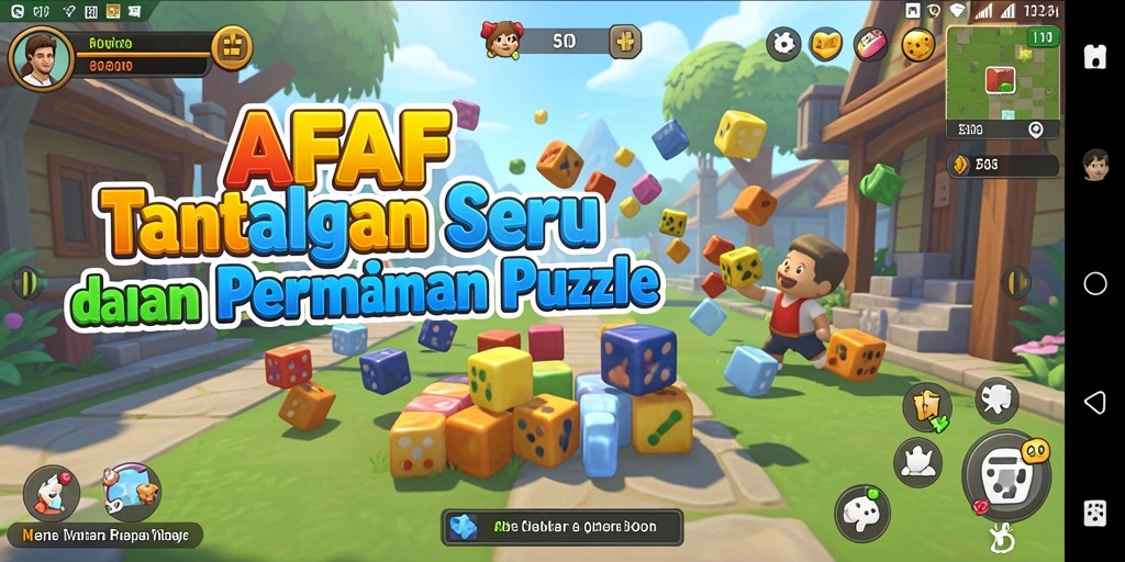 Tampilan gameplay AFAF yang menarik dalam permainan Puzzle.