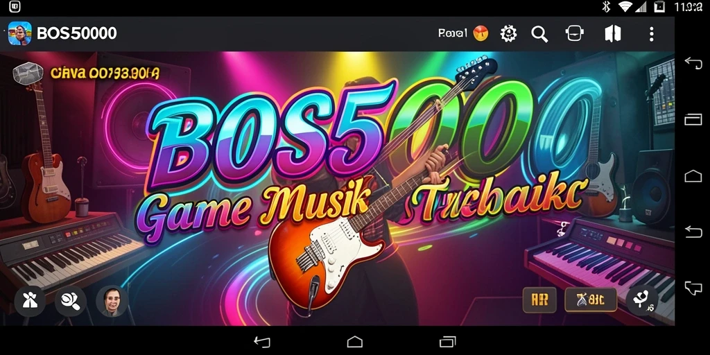 Tampilan menarik dari gameplay BOS5000 yang menghadirkan musik dan tantangan.