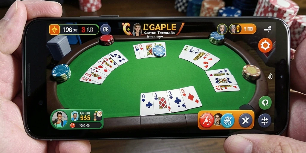 Screenshot utama CACOR78 menampilkan keseruan bermain Gaple.