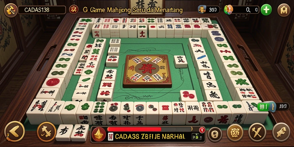 Tampilan utama CADAS138 dengan gameplay Mahjong yang menakjubkan.