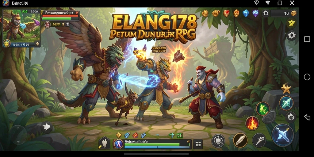 Screenshot gameplay <strong>ELANG178</strong> menampilkan pertarungan epik di dunia fantastis.