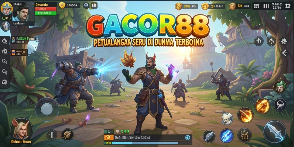 Screenshot GACOR88 menampilkan gameplay dunia terbuka yang dinamis.