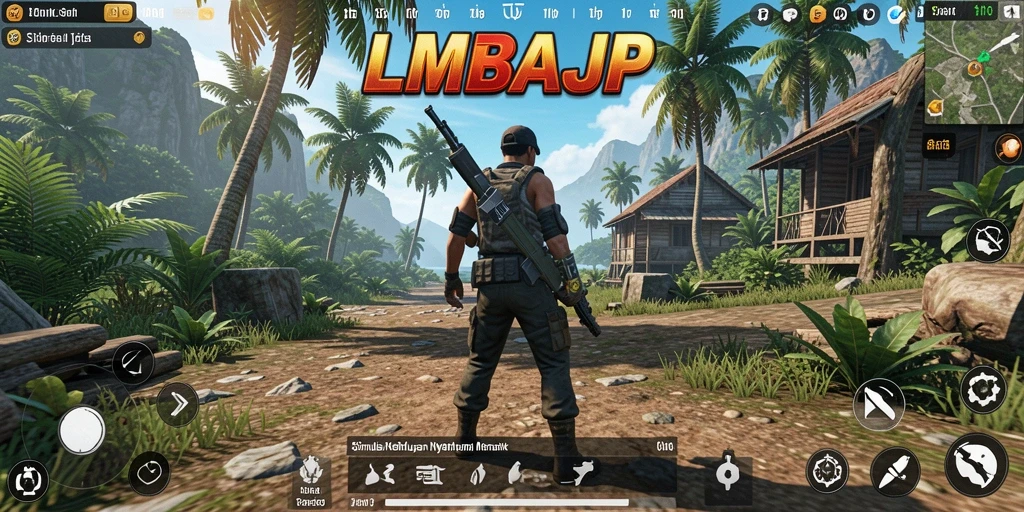 Tampilan utama gameplay LMBAJP dengan simulasi kehidupan yang realistis.