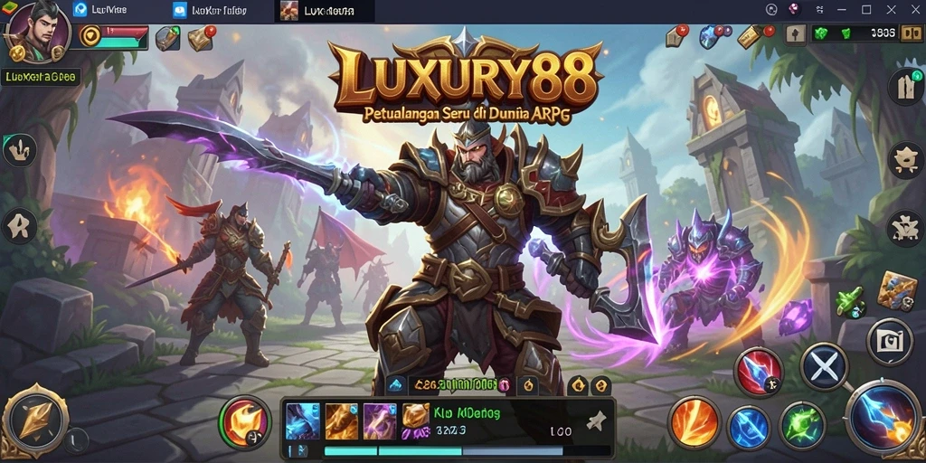 Tampilan gameplay ARPG yang seru dan penuh aksi di LUXURY88.