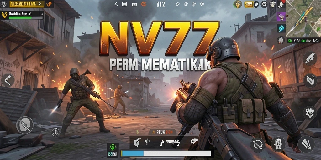 Tangkapan layar menunjukkan aksi seru dalam pertempuran Battle Royale.
