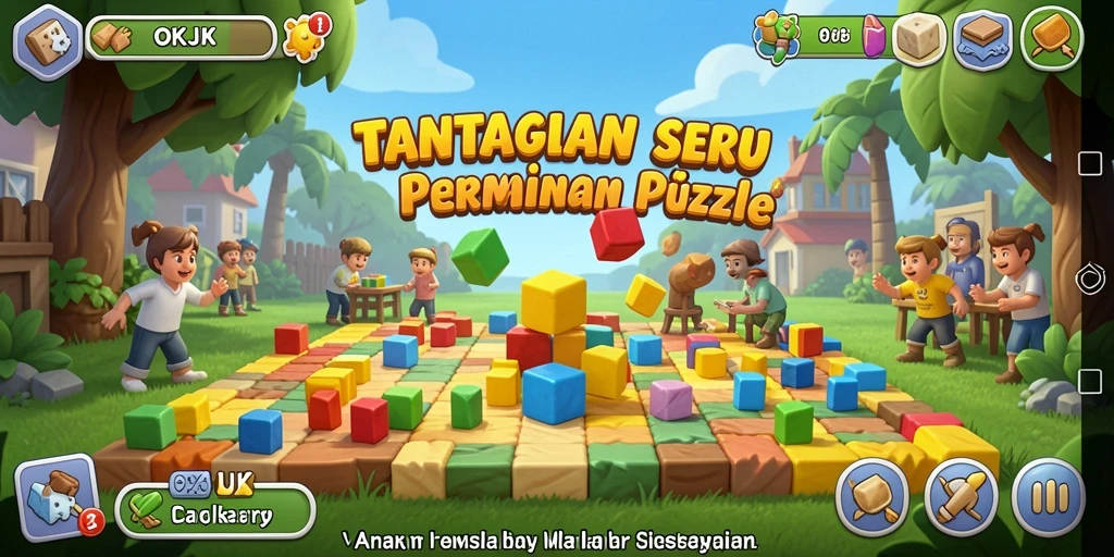 Tangkapan layar permainan OKJK menampilkan momen seru dalam menyelesaikan teka-teki.