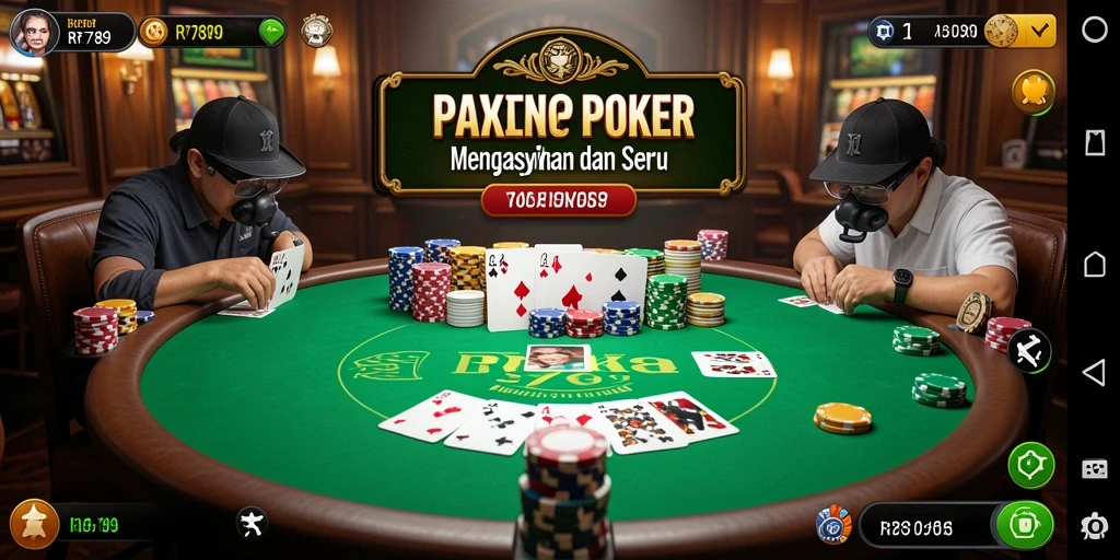 Screenshot gameplay RR789 yang menampilkan suasana permainan Poker yang mendebarkan.