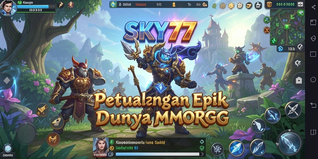 Grafis menakjubkan dan aksi seru dalam gameplay SKY77.