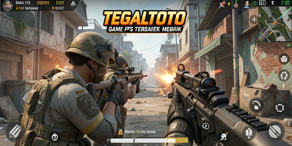 Tampilan gameplay seru dalam aksi tembak menembak.