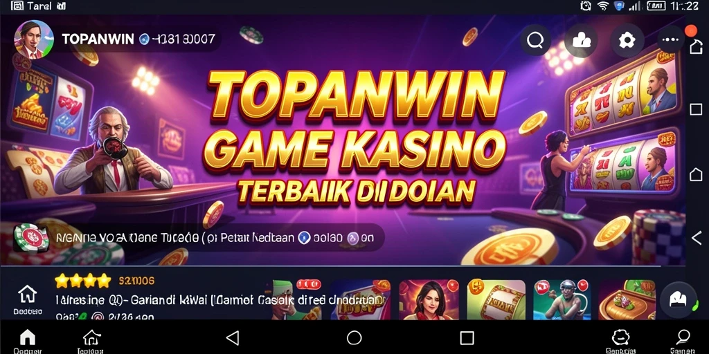 Screenshot utama TOPANWIN menampilkan gameplay yang menarik dan mendebarkan dalam tema Kasino.