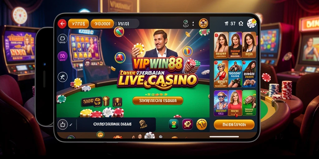 Tampilan gameplay nyata dari dealer langsung di VIPWIN88.